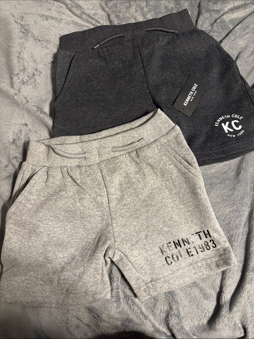 Kenneth Cole Kids Light Gray & Charcoal Knit Sweat Shorts - 2 Pack